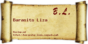 Barasits Liza névjegykártya